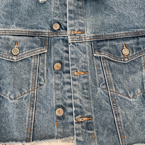 PacSun John Galt Indigo Wash Cropped Denim Jean Jacket - Picture 6 of 9
